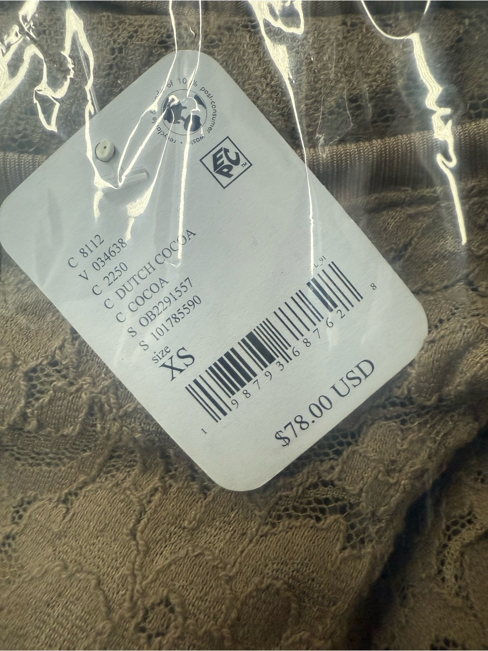 Free People Lace Layering Long Sleeve in Dutch Cocoa - Picture 10 of 10